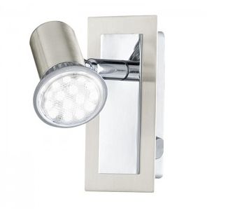 A Single Spotlight with Polished and Brushed Chrome Backplate ID Large View