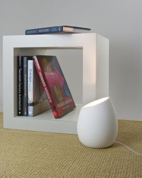A White Ceramic Floor or Table Standing Uplighter ID Large View