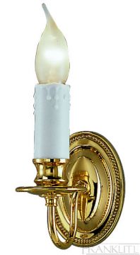 A Single Arm Wall Light Finished in Polished Brass - DISCONTINUED Large View