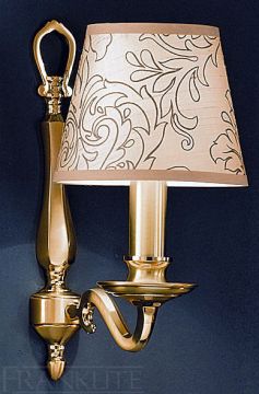 A Single Arm Solid Brass Wall Light Finished in Polished Brass - DISCONTINUED Large View