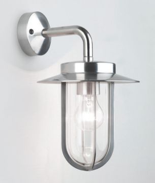 An Exterior Wall Light in Polished Nickel Finish ID Large View