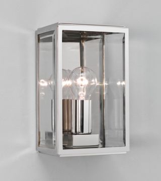 A Simple Outdoor Box Lantern - Polished Nickel ID Large View