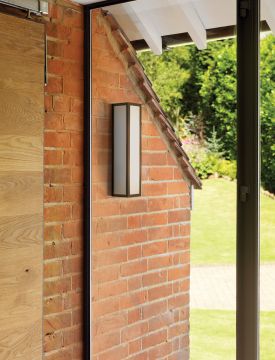 A Modern Outdoor Wall Light with Frosted Glass ID Large View