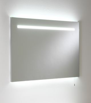 IP 44 Rated Wide Illuminated Bathroom Mirror - DISCONTINUED Large View