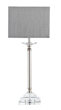 A Table Lamp with Crystal Base and Chrome Stem - DISCONTINUED Large View