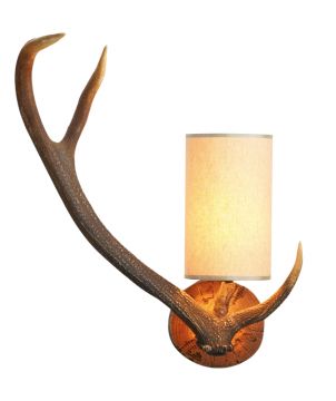 Hand Painted Antler Style Wall Light - Left Facing ID Large View