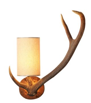 Hand Painted Antler Style Wall Light - Right Facing ID Large View