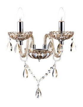 A 2-Arm Chandelier Wall Light with Beads and Drops ID Large View
