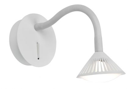 A Fully Flexible LED Wall Light Finished in White - DISCONTINUED Large View