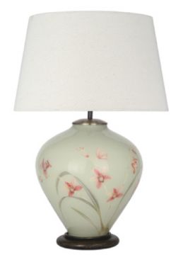 Jenny Worrall Coral Orchid - Hand-Painted Table Lamp ID DISCONTINUED Large View