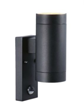 Black Outdoor Up and Down Light with Motion Sensor ID Large View