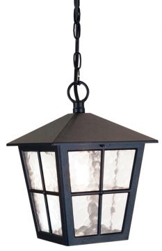 Traditional Outdoor Lantern with Textured Glass ID Large View