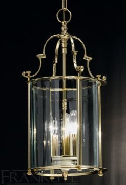 Polished Brass Lantern with Bevelled Edge Glass ø26cm - DISCONTINUED Large View