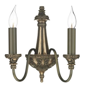 Double Arm Wall Light Finished in Bronze  ID Large View