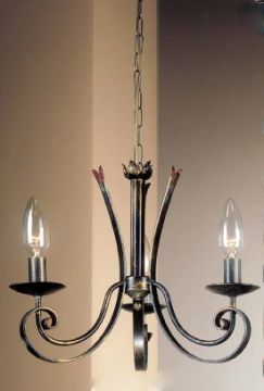 Italian heavy iron black and gold ceiling light ID Large View