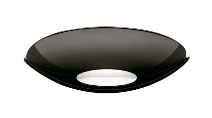 Black Chrome Halogen Wall Uplighter with Glass Insert - DISCONTINUED Large View
