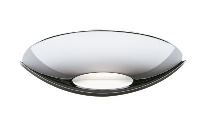 Chrome Halogen Wall Uplighter with Glass Insert - DISCONTINUED Large View