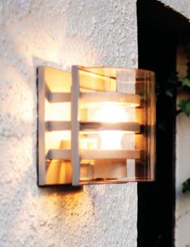Contemporary Outdoor Wall Light Graphite finish ID Large View