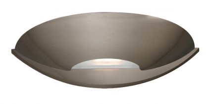 Satin Silver Halogen Wall Uplighter with Glass Insert - DISCONTINUED Large View