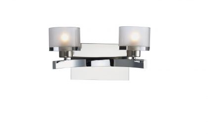 Polished/Satin Chrome Double Arm Wall Light ID Large View