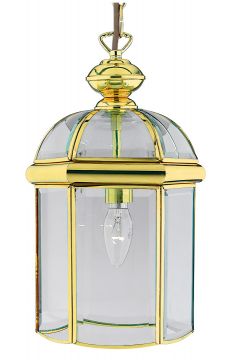 Bevelled Glass Lantern Finished in Polished Brass ID  Large View