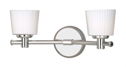 Double Arm Bathroom Wall Light in Chrome ID Large View