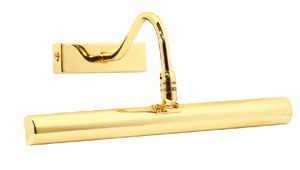 Polished brass 28.5cm halogen picture lights ID Large View
