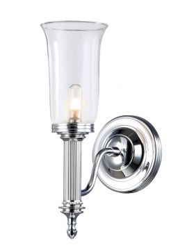 Traditional Bathroom Wall Light in Polished Chrome ID Large View