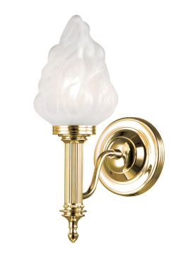 Traditional Bathroom Wall Light in Polished Brass ID Large View