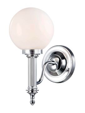 Traditional Bathroom Wall Light in Polished Chrome ID Large View