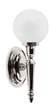 Single Bathroom Wall Light in Polished Chrome ID Large View