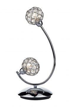 Polished Chrome Double Light Table Lamp ID Large View