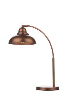Antique Copper Traditional Arc Table Lamp - DISCONTINUED Large View