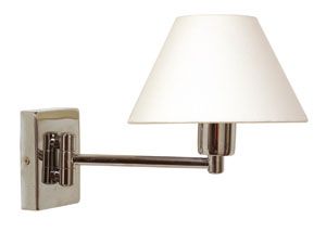 Single swing arm wall light finished in polished chrome - DISCONTINUED Large View