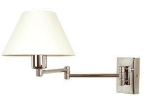 Double swing arm wall light finished in polished chrome ID Large View