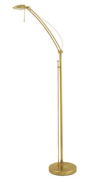 Floorstanding halogen study light finished in antique brass ID Large View