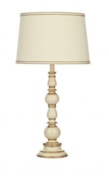 Cream and Gold Table Lamp with Shade - DISCONTINUED Large View