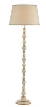 Cream and Gold Floor Lamp with Shade - DISCONTINUED Large View