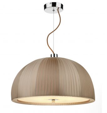 Dome Shaped 500MM Taupe Ribbon Ceiling Pendant - DISCONTINUED Large View
