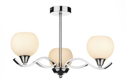 3 Light Semi Flush in Polished Chrome ID Large View
