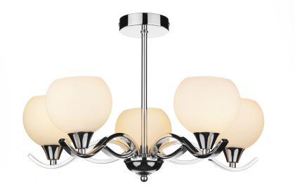 5 Light Semi Flush in Polished Chrome ID Large View