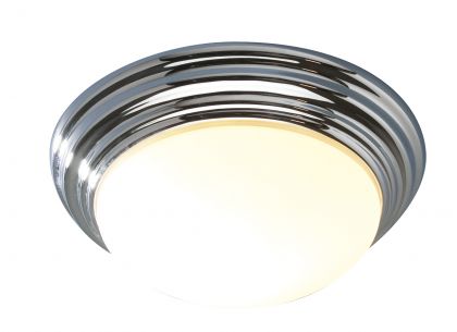Small Flush Polished Chrome Ceiling Light IP44 ID Large View