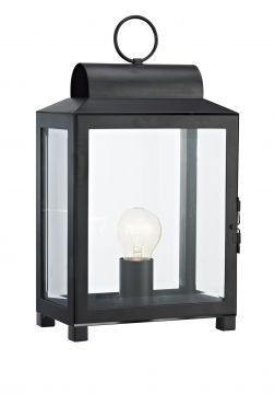 Rectangle Table Lamp in Black Finish with Bevelled Glass - DISCONTINUED Large View