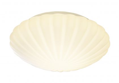 Opal Glass Bathroom Rated Flush Ceiling Light IP44 ID Large View