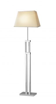 Chrome Floor Lamp complete with Shade ID Large View