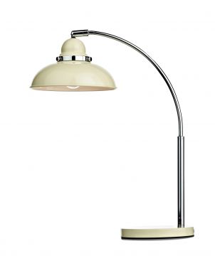 Cream Adjustable Arc Style Table Lamp - DISCONTINUED Large View