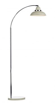 Cream Adjustable Arc Style Floor Lamp - DISCONTINUED Large View