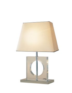 Table Lamp Quartz Glass complete with Shade - DISCONTINUED Large View