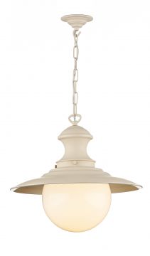 Large Cream Station Lamp with Opal Glass ID Large View