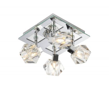 Square Plate Polished Chrome 4 Light - DISCONTINUED Large View
